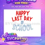 Free Red Bold Happy Free Blue Outlined School Quotes Free SVG - Instant Download
