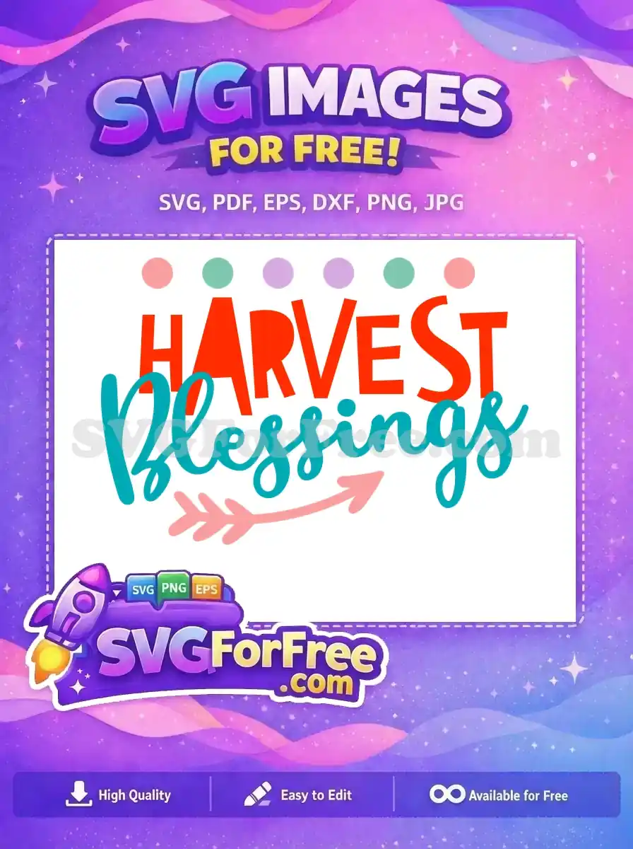 Free Harvest Letter Free Blessings Arrow Thanksgiving Free SVG