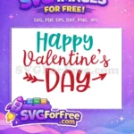 Free Teal Happy Free Valentine's Day Quotes Free SVG - Instant Download