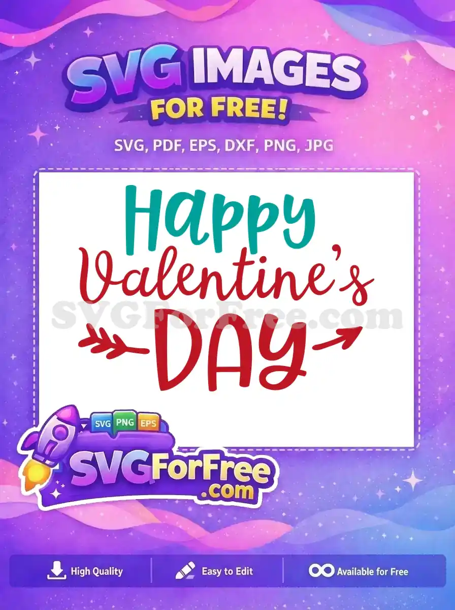 Free Teal Happy Free Valentine's Day Quotes Free SVG