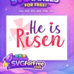 Free He Is Risen Free Heart Detail Easter Free SVG - Instant Download