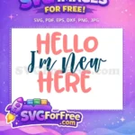 Free Pink Hello Free Navy New Quotes Free SVG - Instant Download