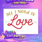Free Gold Letters Free Red Love Quotes Free SVG - Instant Download