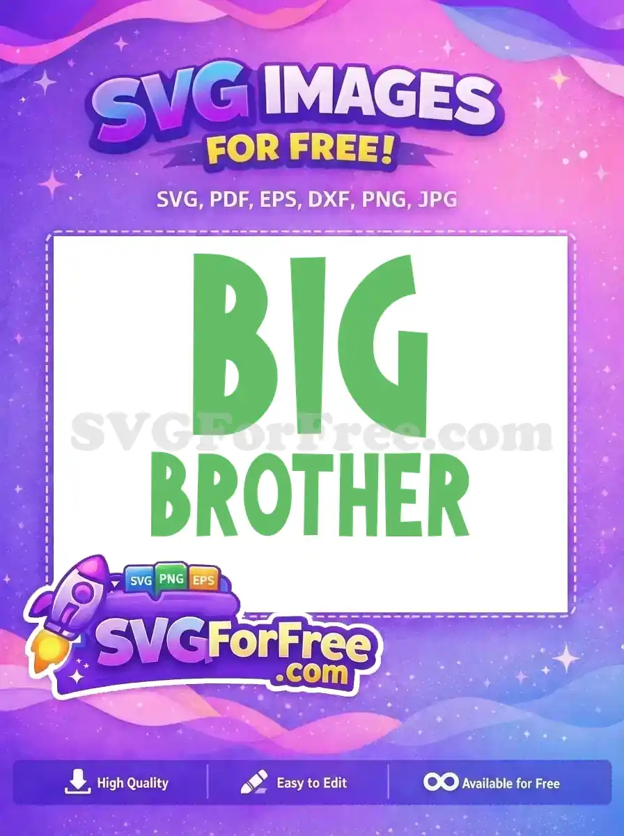 Free Bold Letters Free Green Big Brother Design Free SVG