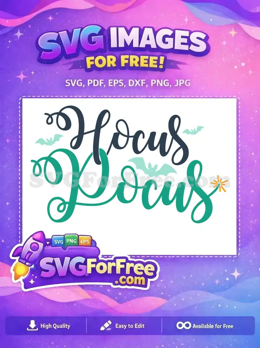 Free Teal Bats Free Curly Font Hocus Pocus Free SVG