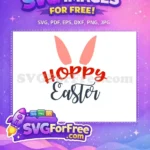 Free Pink Bunny Ears Free Hoppy Easter Quotes Free SVG - Instant Download