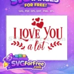 Free Red Hearts Free I Love You Quote Free SVG - Instant Download