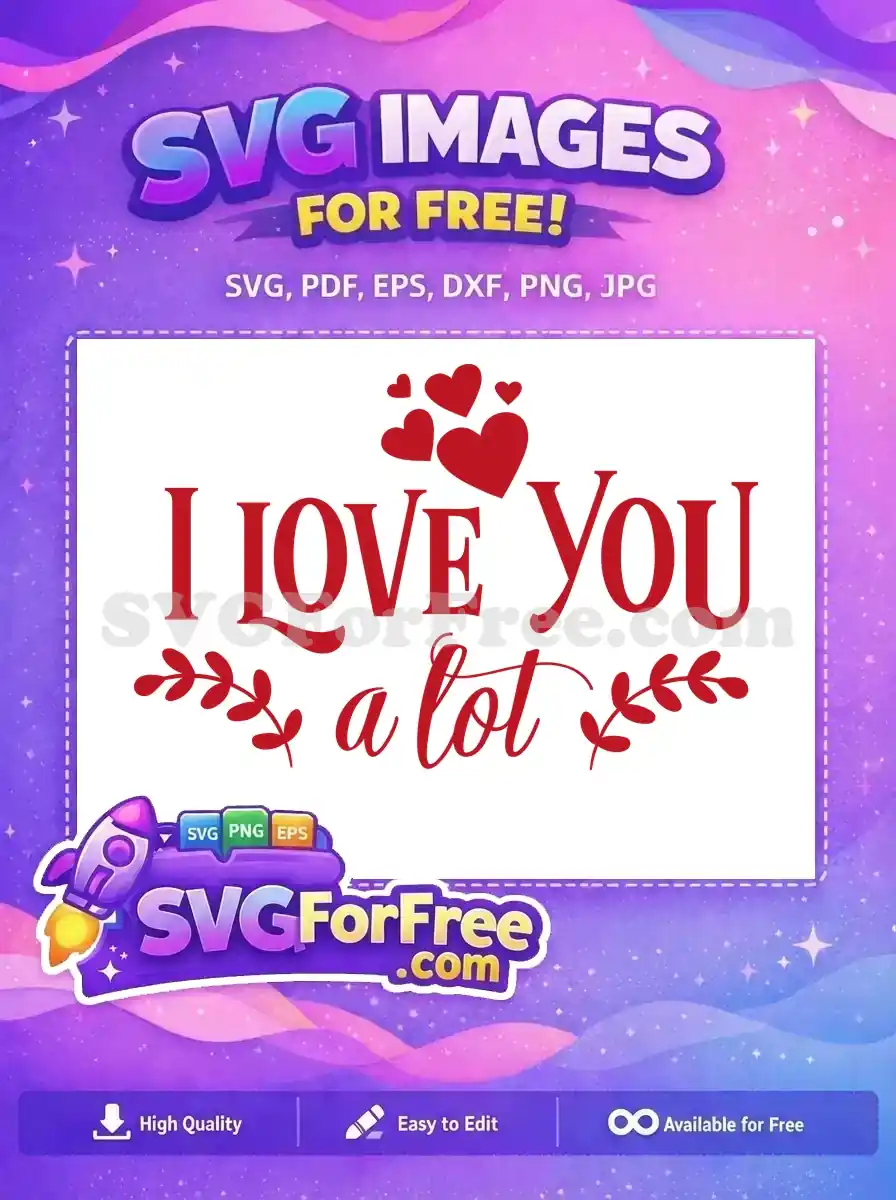 Free Red Hearts Free I Love You Quote Free SVG
