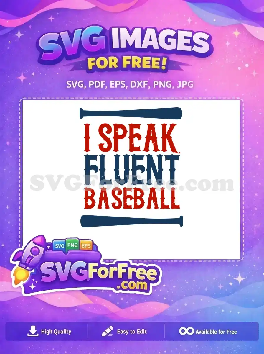 Free Red Fluent Text Free Baseball Bats Design Free SVG
