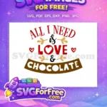 Free Red Love Free Heart Chocolate Quotes And Sayings Free SVG - Instant Download