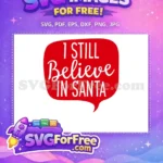 Free Red Speech Bubble Free Santa Quote Christmas Free SVG - Instant Download