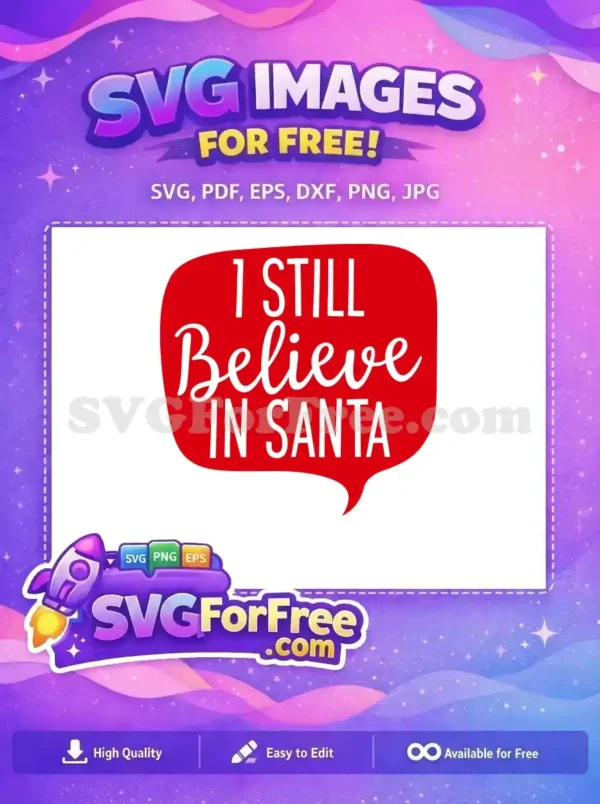 Free Red Speech Bubble Free Santa Quote Christmas Free SVG