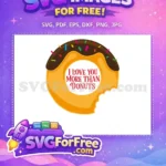 Free Chocolate Sprinkled Donut Free Love Quotes Sayings Free SVG - Instant Download