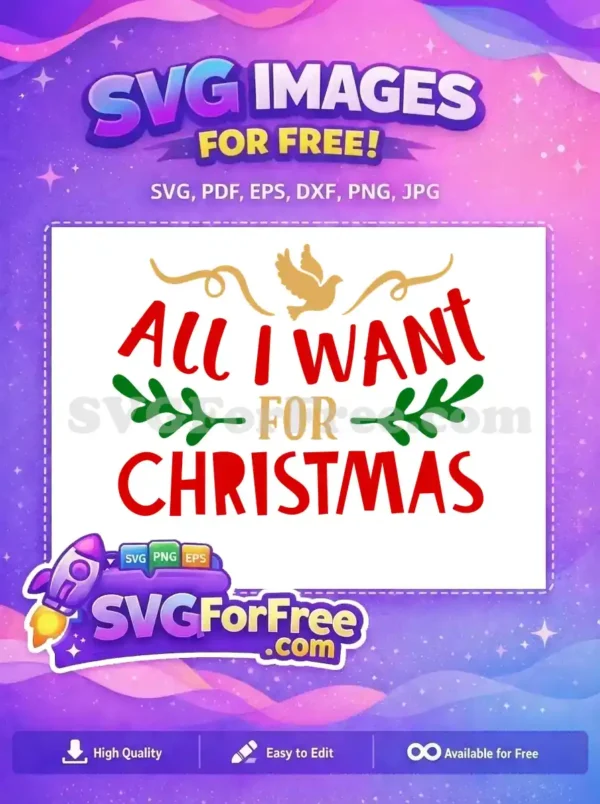 Free Red Letters Free Green Leaves Christmas Song Free SVG