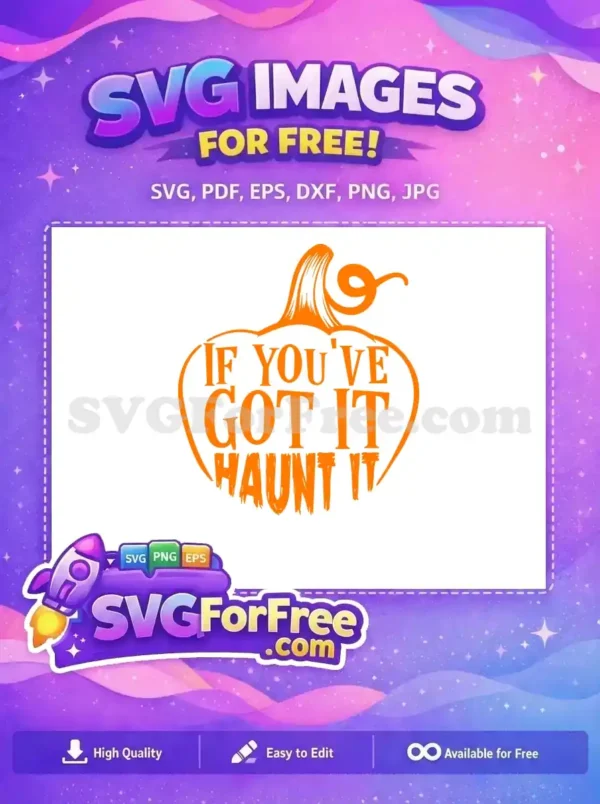 Free Orange Pumpkin Free Haunt It Halloween Free SVG Free Orange Pumpkin Free Haunt It Halloween Free SVG