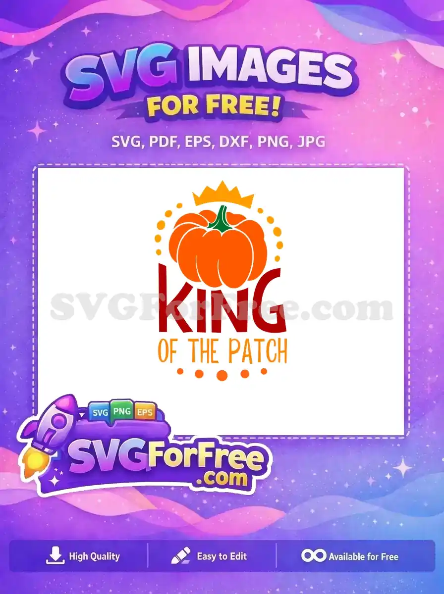 Free Pumpkin Crown Free Fall King Patch Free SVG