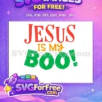 Free Jesus Red Letters Free Halloween Boo Green Quotes Free SVG - Instant Download