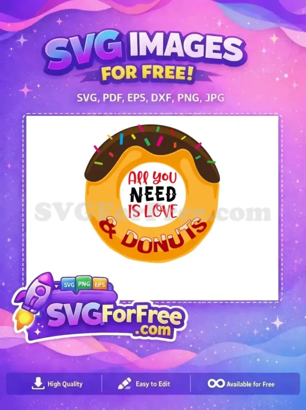 Free Chocolate Sprinkles Free All You Need Is Love Free SVG