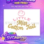 Free Pink Swirl Free Gold Letters Little Miss Free SVG - Instant Download