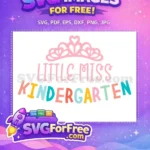 Free Pink Tiara Free Colorful Letters Kindergarten Free SVG - Instant Download