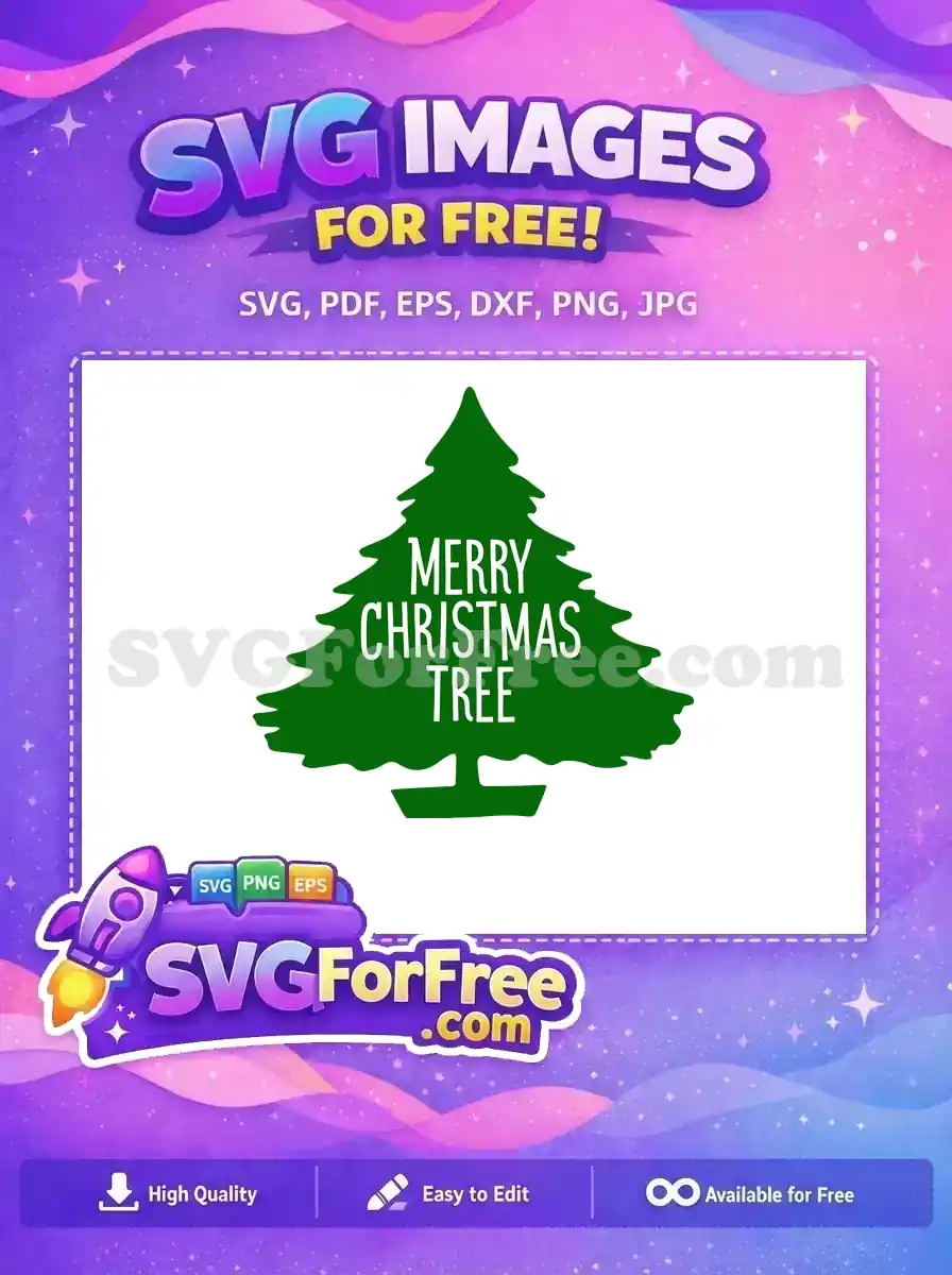 Free Green Christmas Tree Free Merry Christmas Quotes Free SVG