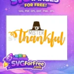 Free Brown Pilgrim Hat Free Mister Thankful Design Free SVG - Instant Download