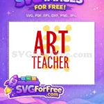 Free Red Art Teacher Free Yellow Spots Quotes Free SVG - Instant Download