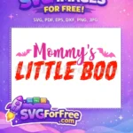 Free Pink Bats Free Mommy's Little Boo Halloween Free SVG - Instant Download