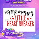 Free Cursive Mommy Free Red Hearts Quotes And Sayings Free SVG - Instant Download