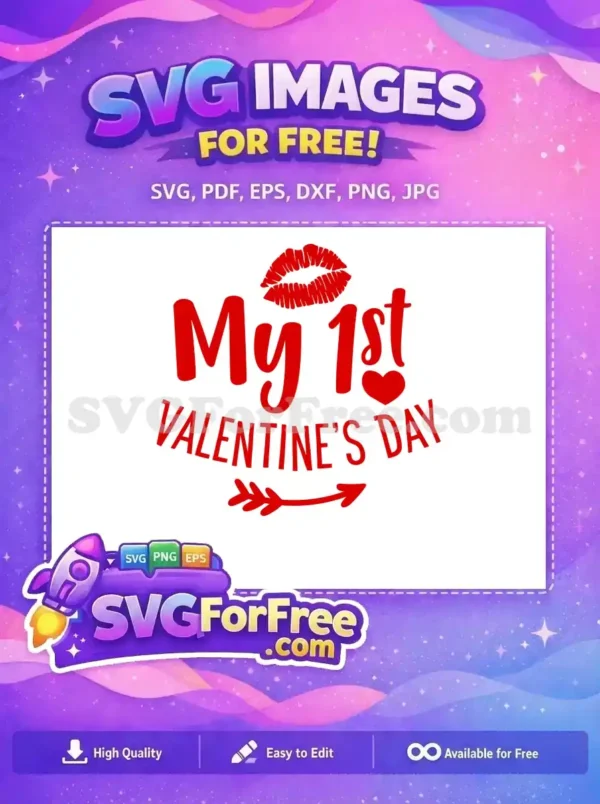 Free Red Lips Free Heart Valentine's Day Quotes Free SVG