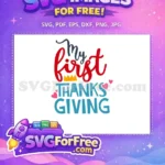 Free Red Script Free Crown Detail Thanksgiving Free SVG - Instant Download