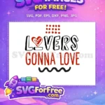 Free Red Heart Free Lovers Quote Design Free SVG - Instant Download