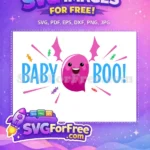 Free Pink Ghost Bat Free Baby Boo Halloween Free SVG - Instant Download