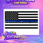 Free Thin Blue Line Free American Flag Police Free SVG - Instant Download