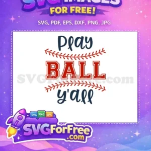 Free Baseball Stitches Free Play Ball Y'all Quotes Free SVG