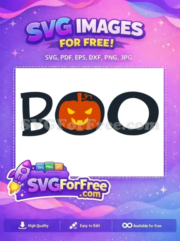 Free Orange Pumpkin Face Free BOO Letters Decoration Free SVG Free Orange Pumpkin Face Free BOO Letters Decoration Free SVG