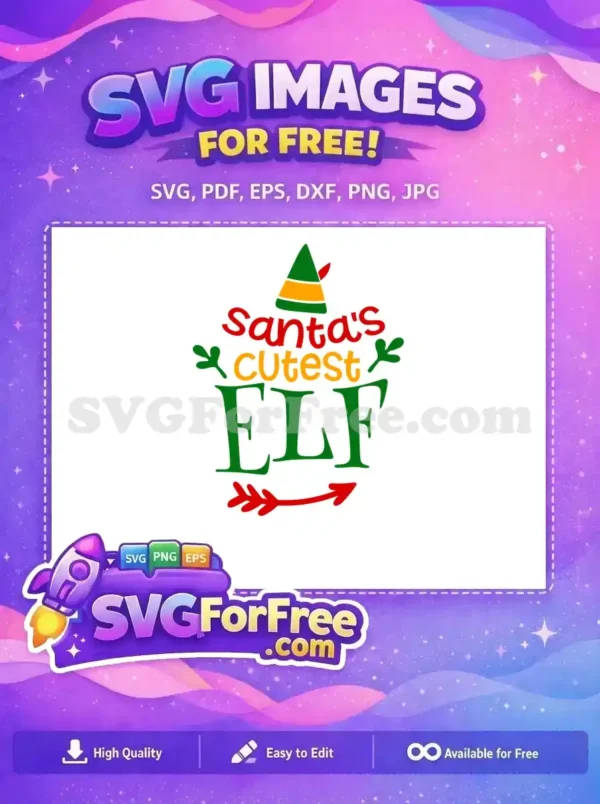 Free Elf Hat Free Santa's Cutest Elf Arrow Free SVG