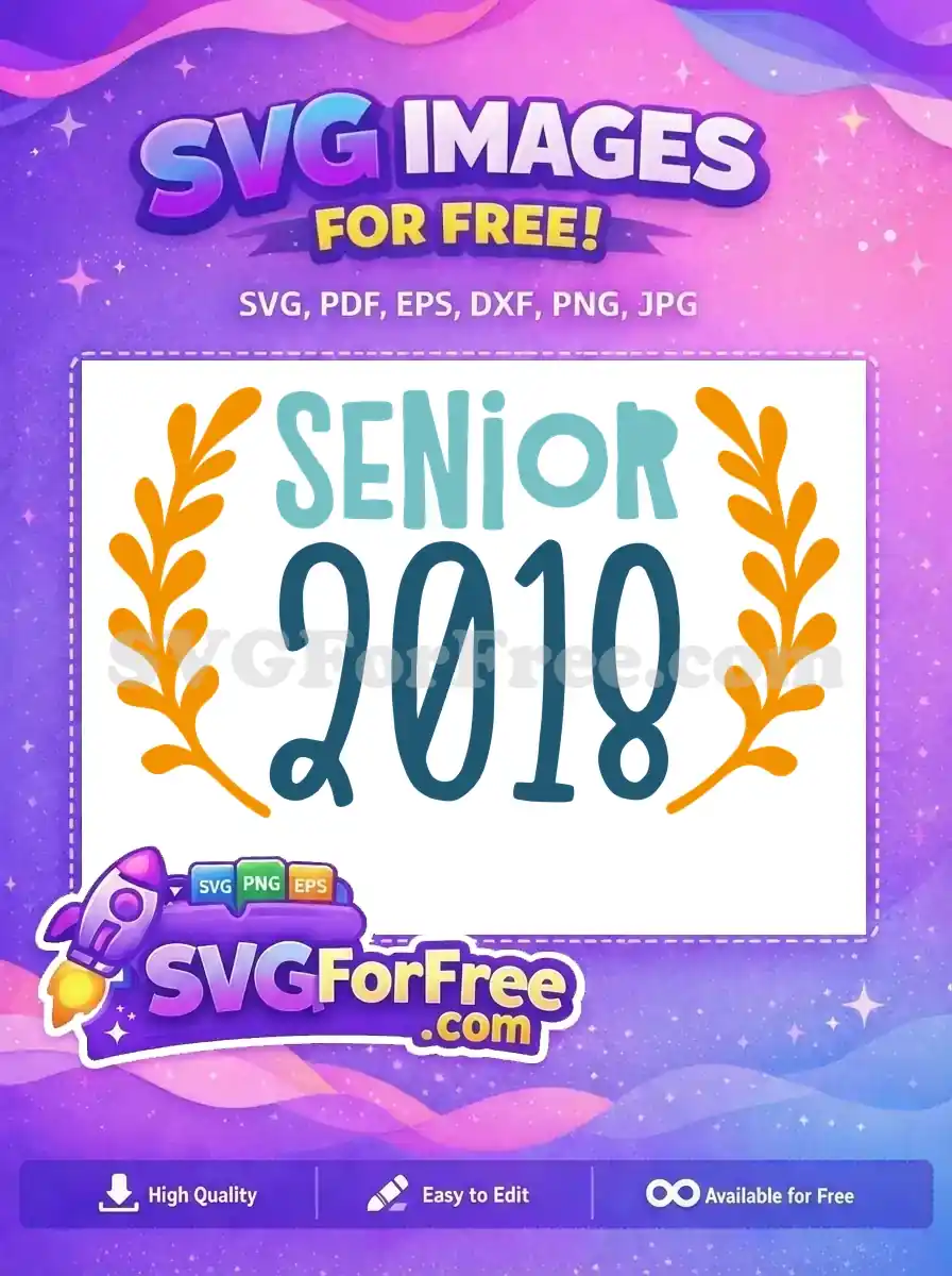 Free Teal Senior Free Year 2018 Graduation Free SVG