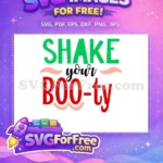 Free Green Shake Free Red Booty Halloween Free SVG - Instant Download