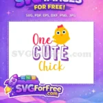 Free Cute Chick Free Bow One Cute Chick Quotes Free SVG - Instant Download