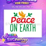 Free Red Peace Free Green Earth Christmas Free SVG - Instant Download