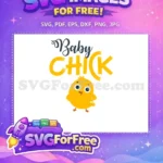 Free Baby Chick Quote Free Yellow Bird Design Free SVG - Instant Download