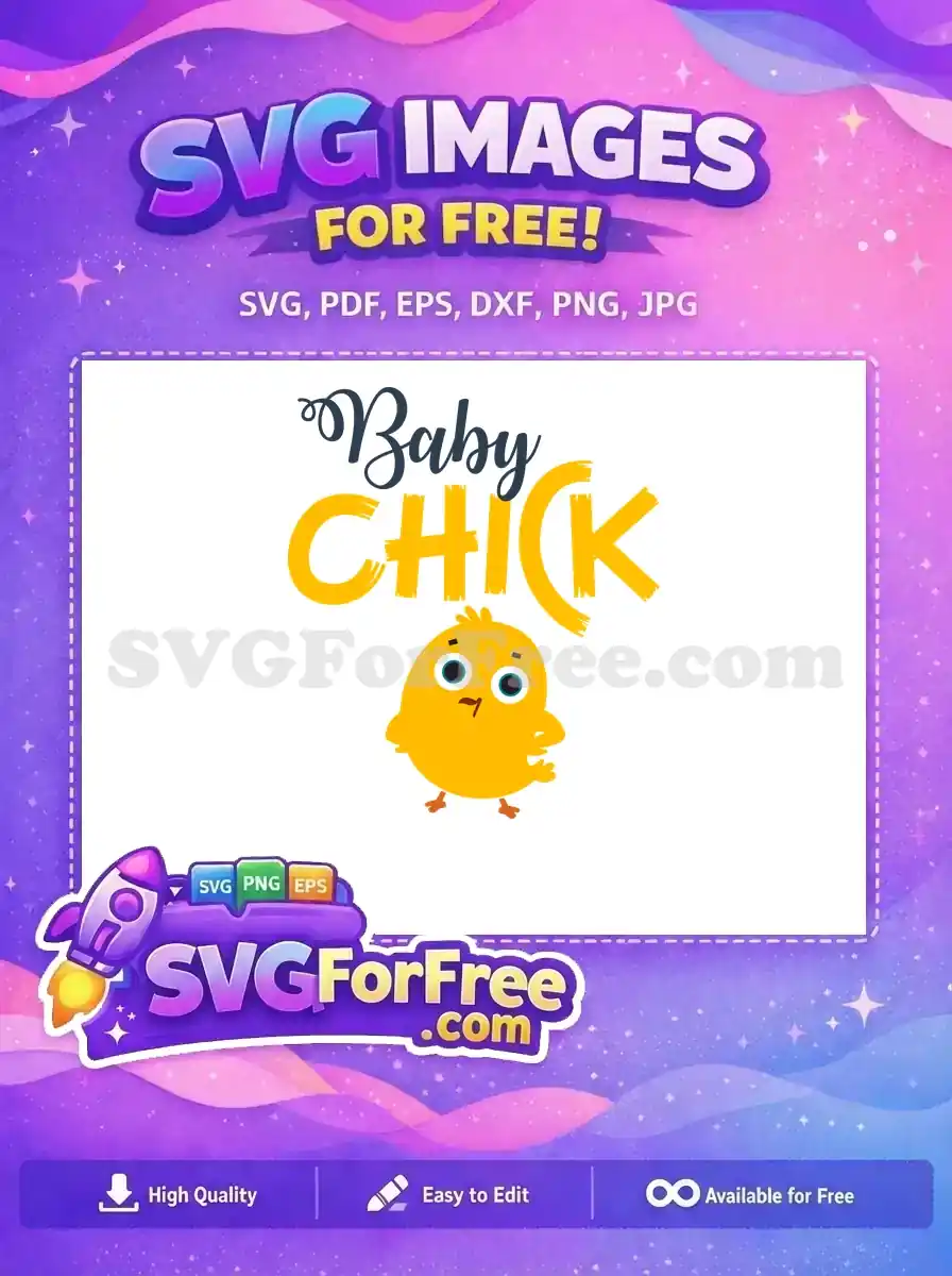 Free Baby Chick Quote Free Yellow Bird Design Free SVG