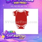 Free Red Baby Onesie Free Apparel Quotes Free SVG - Instant Download