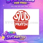 Free Stud Letters Free Muffin Sweet Food Free SVG - Instant Download