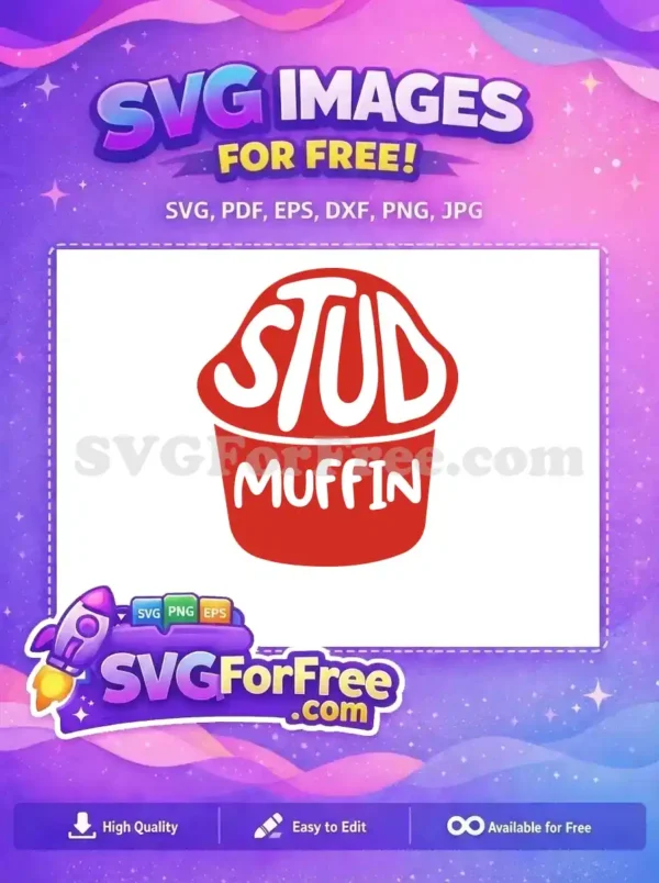 Free Stud Letters Free Muffin Sweet Food Free SVG
