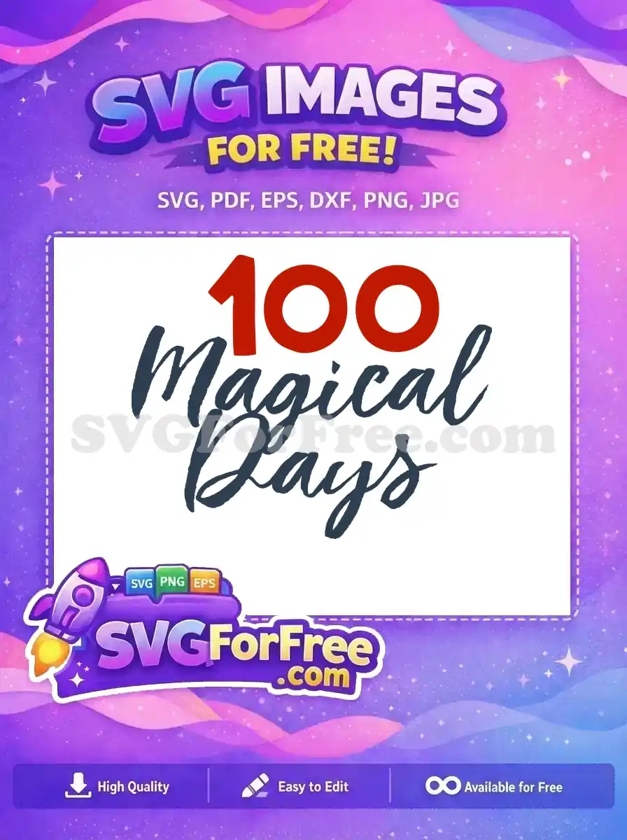 Free Red Number Free Magical Days School Free SVG