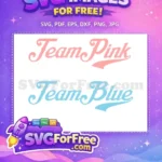 Free Pink Blue Gender Reveal Free Baby Shower Free SVG - Instant Download