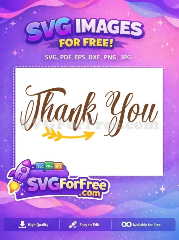 Free Brown Thank You Free Arrow Quotes Free SVG