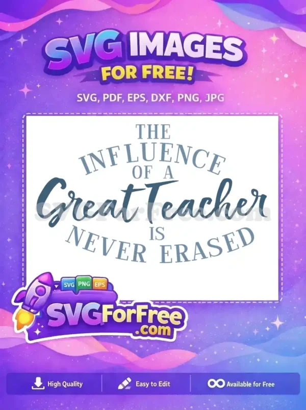 Free Blue Quote Free Teacher Saying Great Influence Free SVG Free Blue Quote Free Teacher Saying Great Influence Free SVG